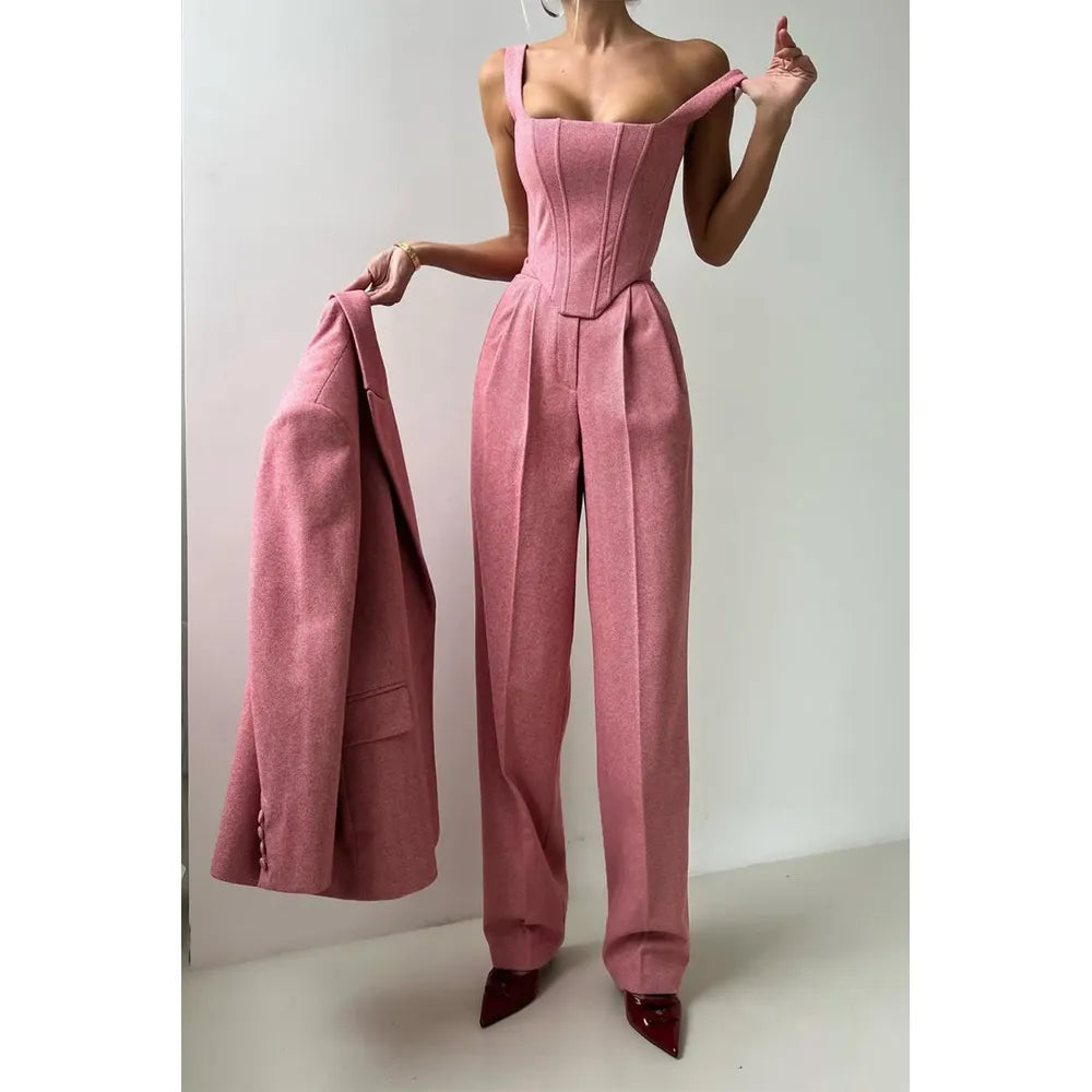 Olivia™ – Driedelig Set met Blazer