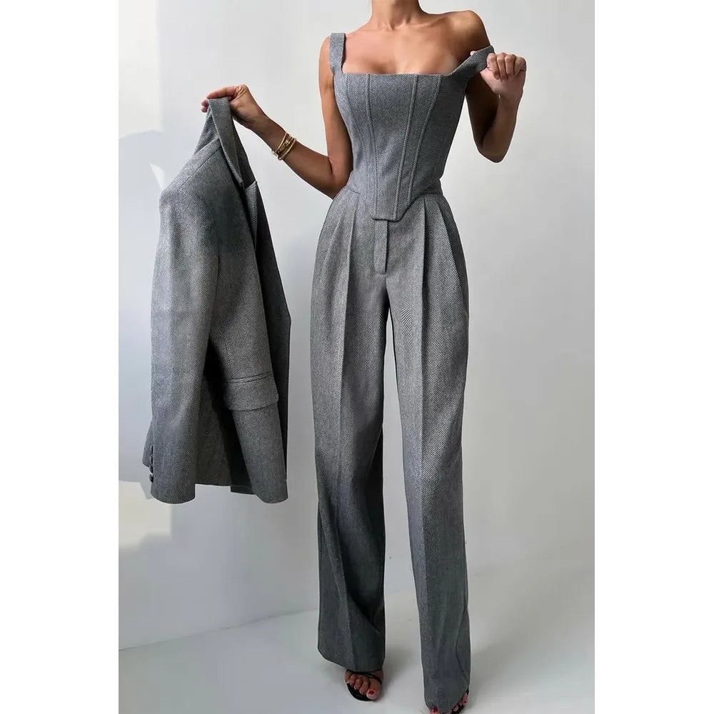 Olivia™ – Driedelig Set met Blazer