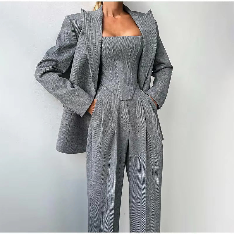Olivia™ – Driedelig Set met Blazer