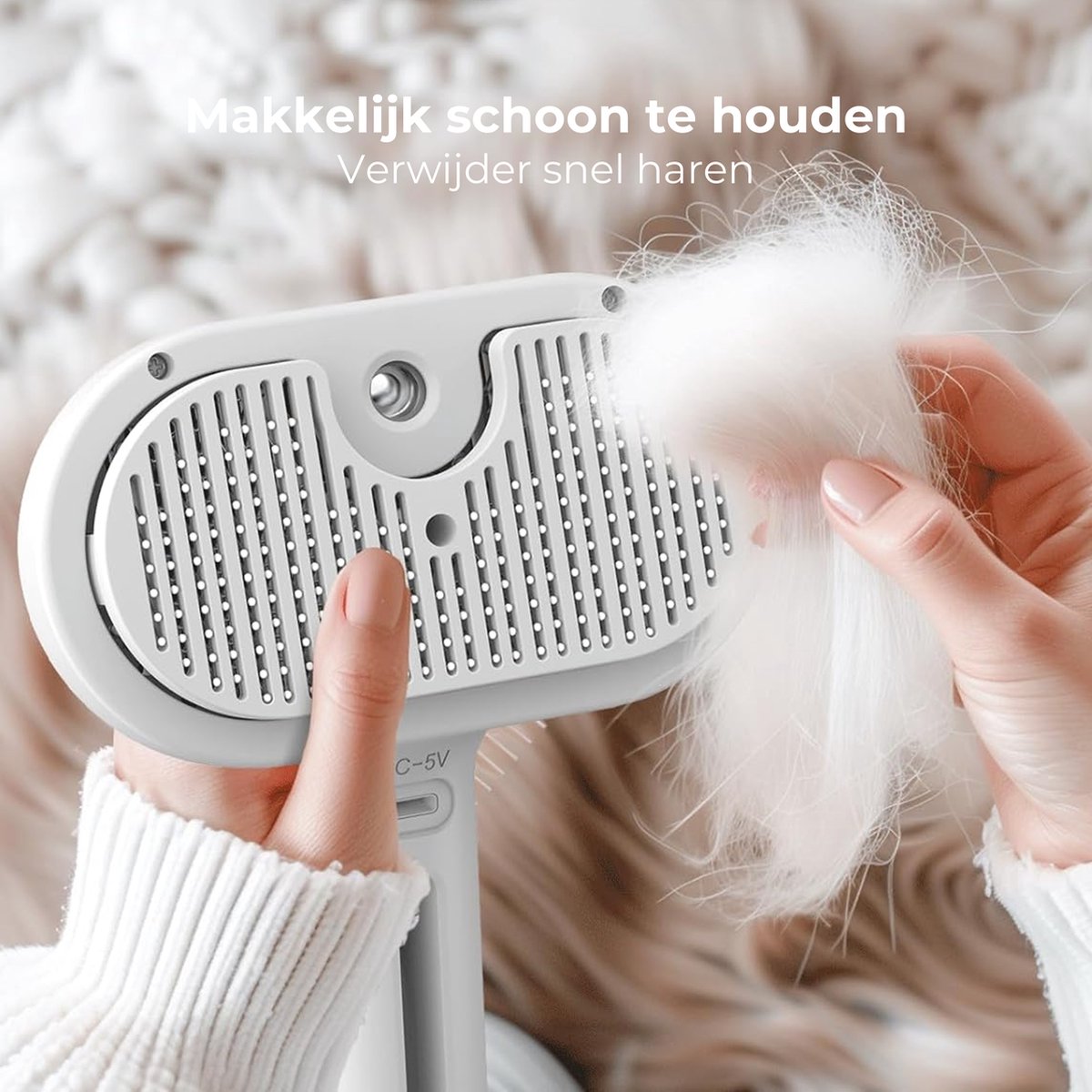 Petclean Pro - Zelfreinigende Stoomborstel voor Huisdieren