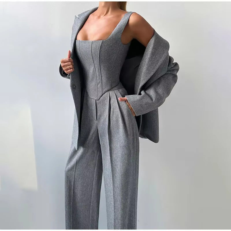 Olivia™ – Driedelig Set met Blazer