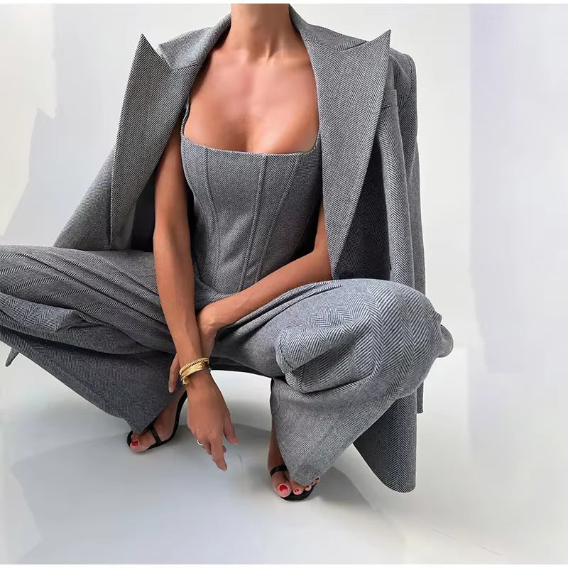 Olivia™ – Driedelig Set met Blazer
