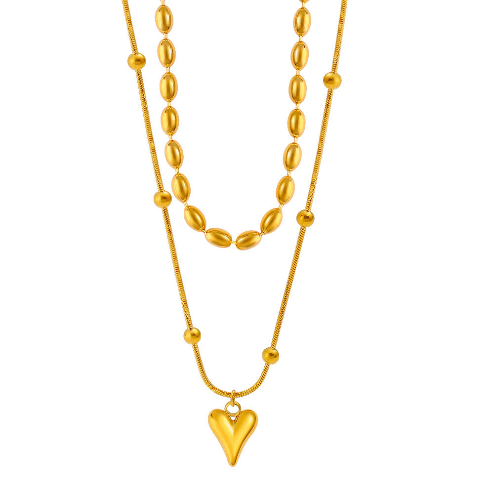 2-in-1 Golden Amour Necklace – Tijdloze Elegantie in Laagjes ✨