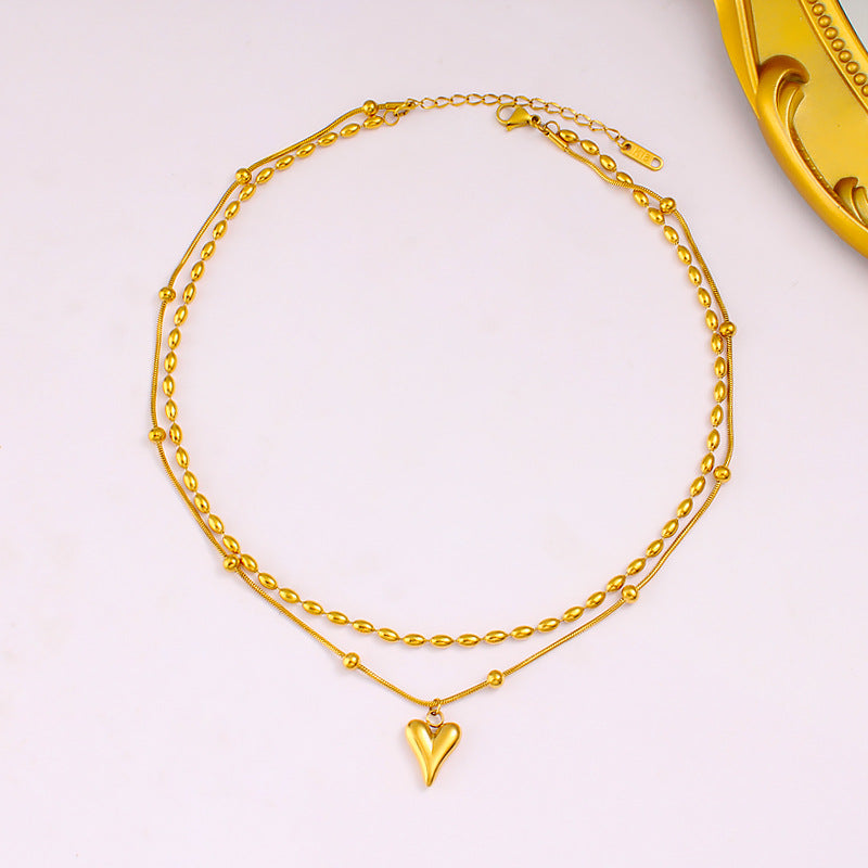 2-in-1 Golden Amour Necklace – Tijdloze Elegantie in Laagjes ✨
