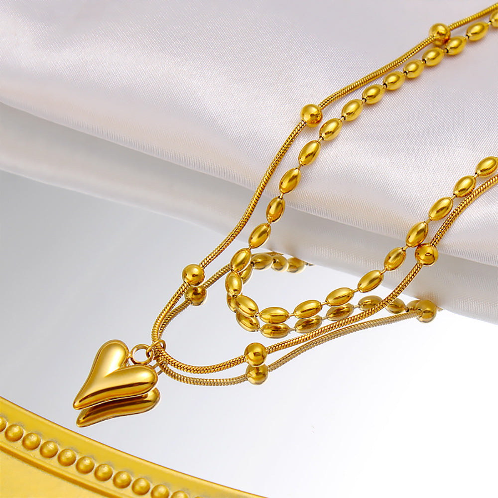 2-in-1 Golden Amour Necklace – Tijdloze Elegantie in Laagjes ✨