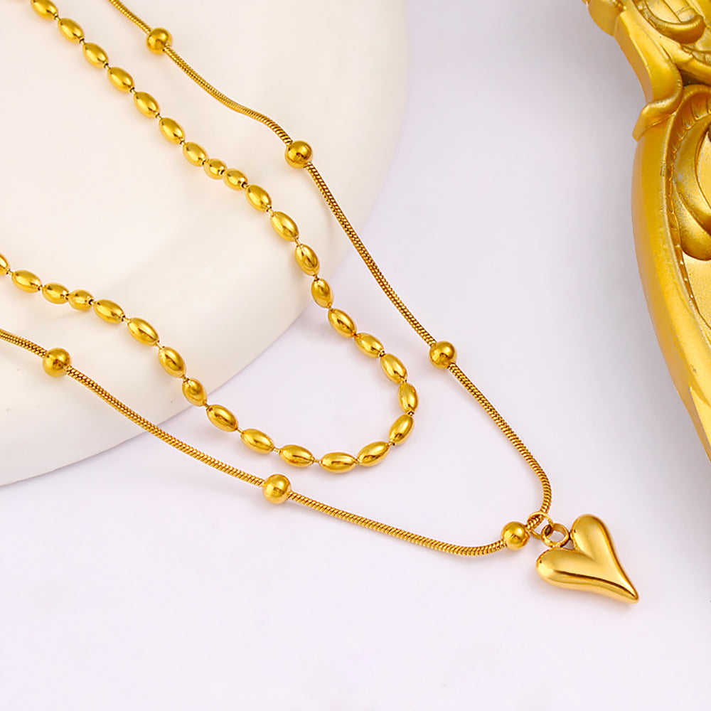 2-in-1 Golden Amour Necklace – Tijdloze Elegantie in Laagjes ✨