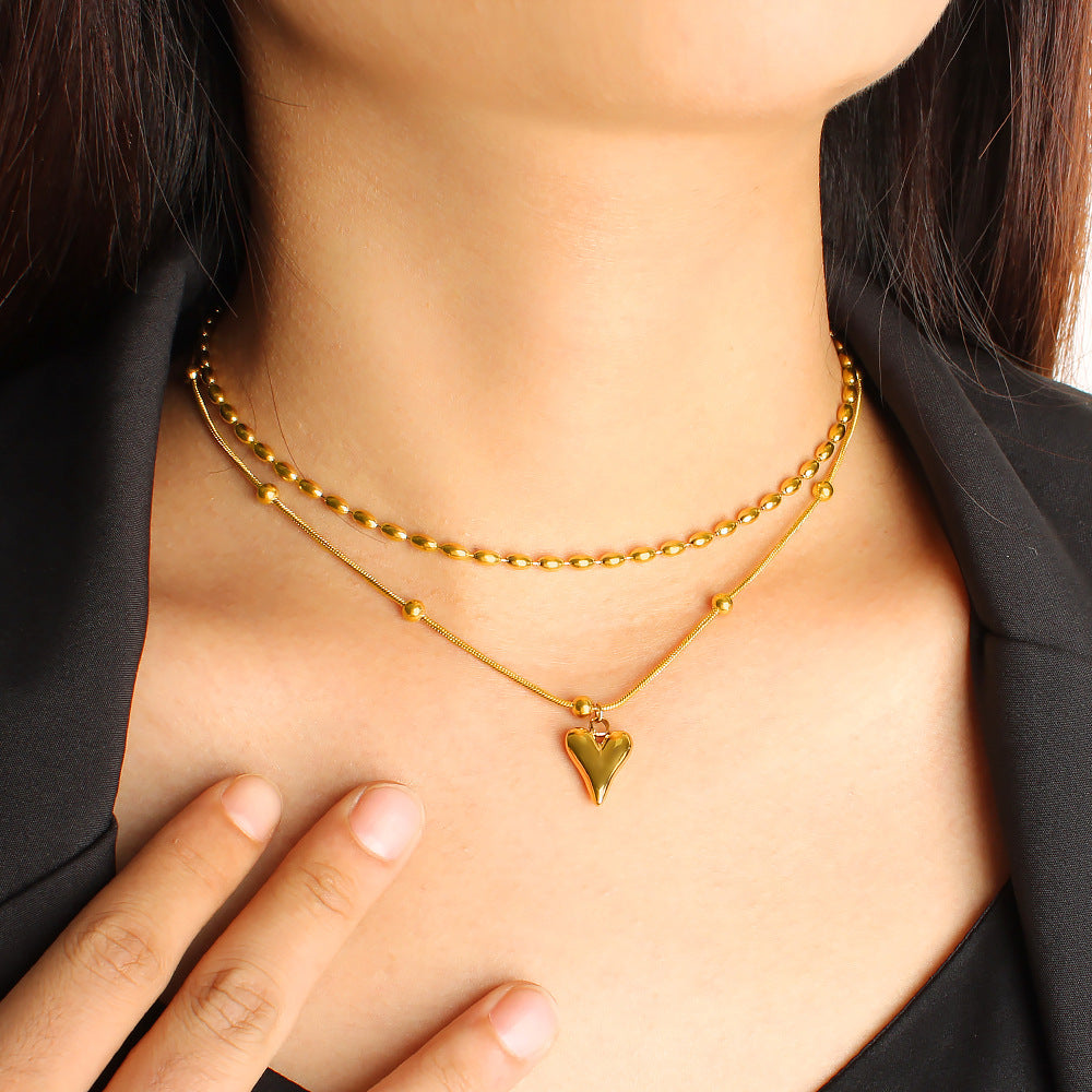 2-in-1 Golden Amour Necklace – Tijdloze Elegantie in Laagjes ✨