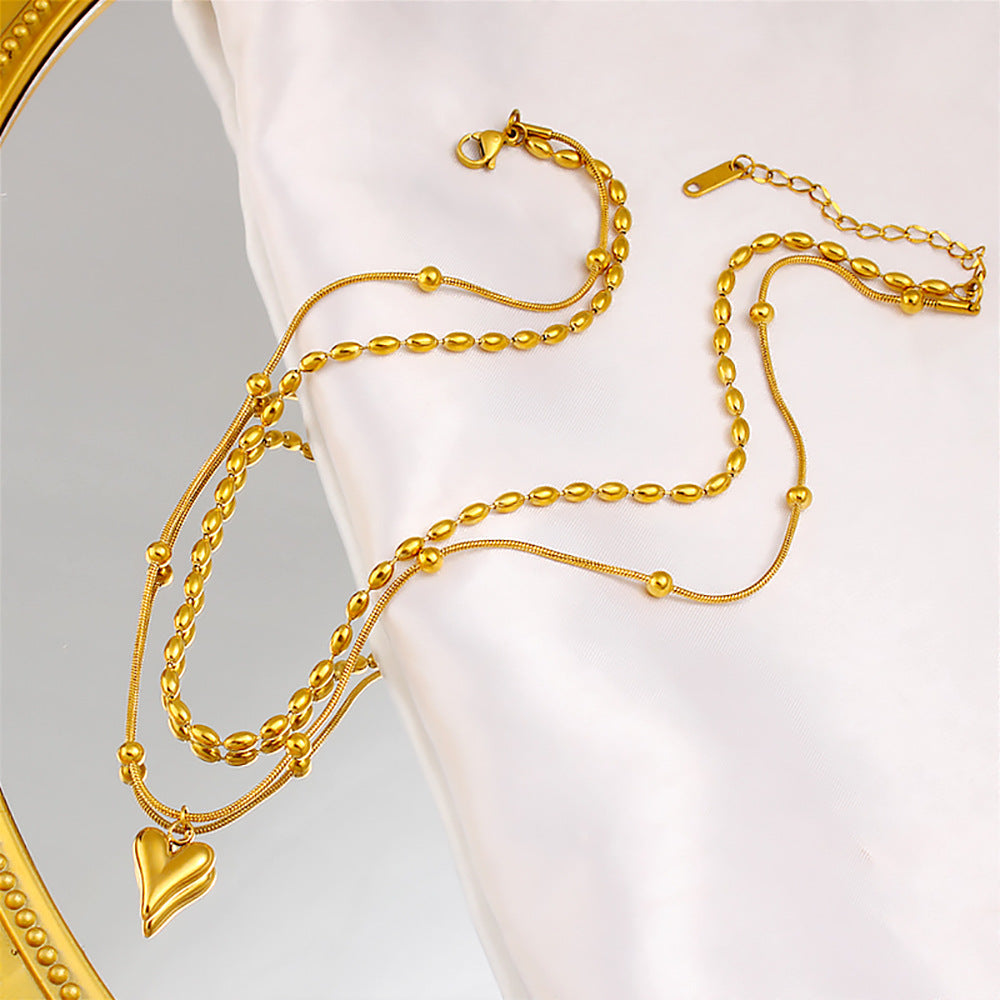 2-in-1 Golden Amour Necklace – Tijdloze Elegantie in Laagjes ✨